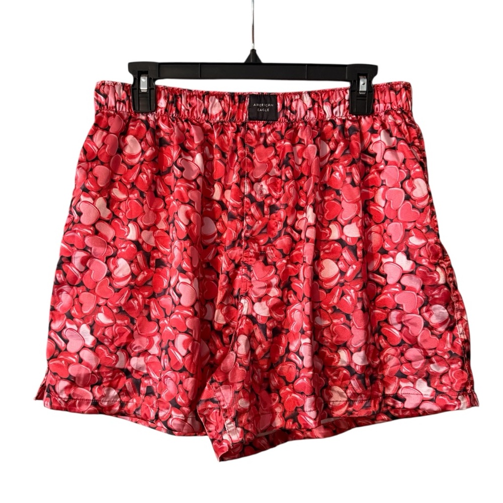 American Eagle Outfitters Red Patterned Athletic Shorts‎